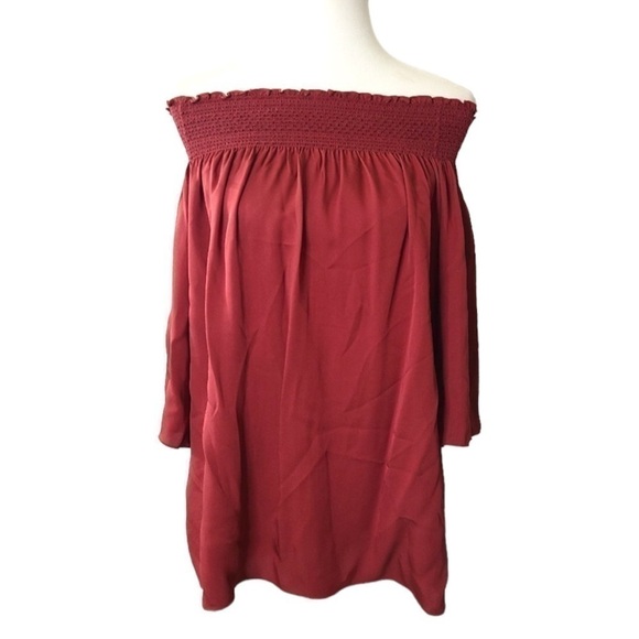 Nwt Theory Elistaire Blouse Peasant Modern Off Shoulder Smocked Top Medium M - Picture 3 of 9